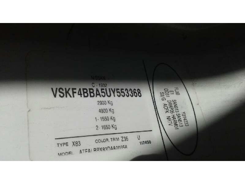 nissan primastar (x83) del año 2003