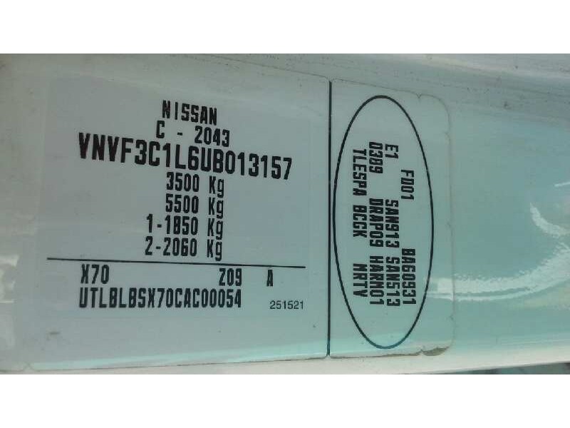 nissan interstar mod. 04 (x70) del año 2007