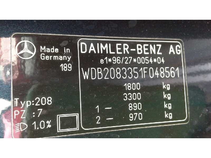 mercedes-benz clase clk (w208) coupe del año 1998