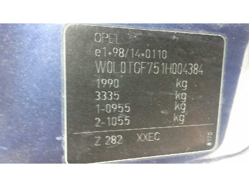 opel zafira a del año 2001