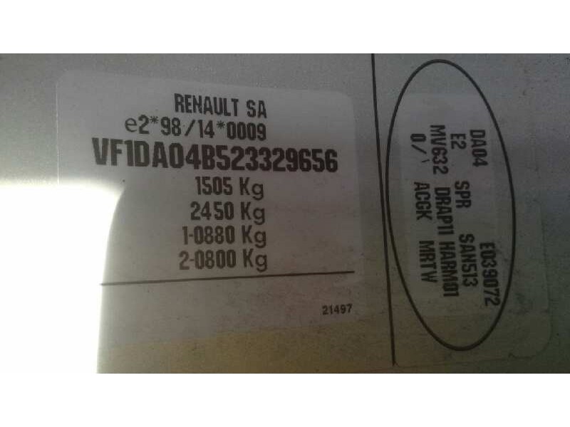 renault megane i coupe fase 2 (da..) del año 2000