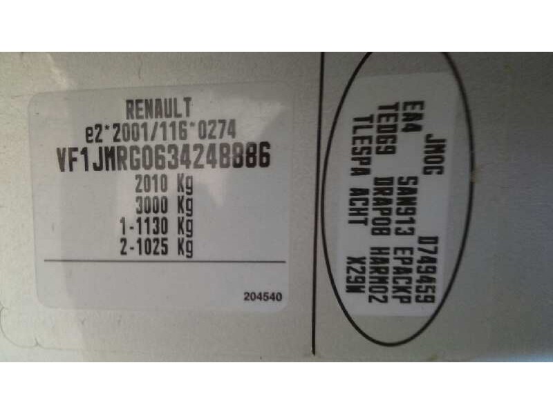 renault scenic ii del año 2005