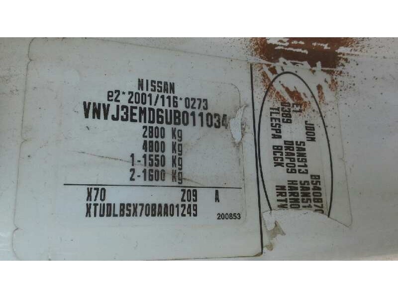 nissan interstar mod. 04 (x70) del año 2006