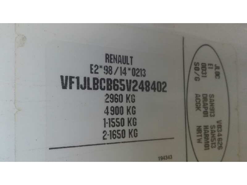 renault trafic caja cerrada (ab 4.01) del año 2005