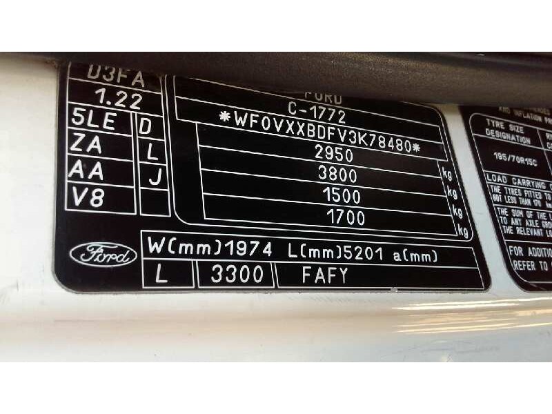 ford transit caja cerrada, media (fy) (2000 =>) del año 2003