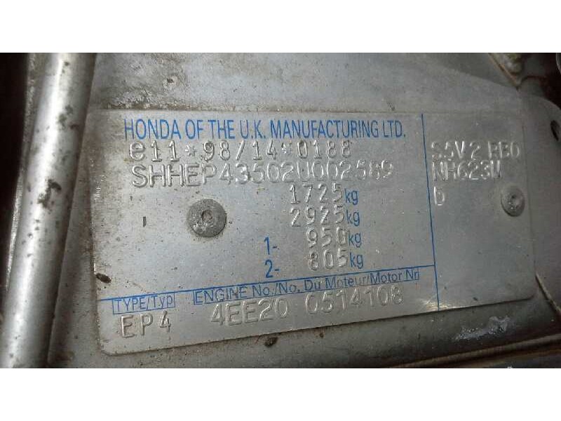 honda civic berlina 3 (ep1/2) del año 2002