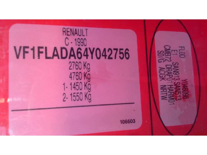 renault trafic combi (ab 4.01) del año 2004