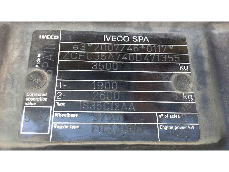 iveco daily ka del año 2012