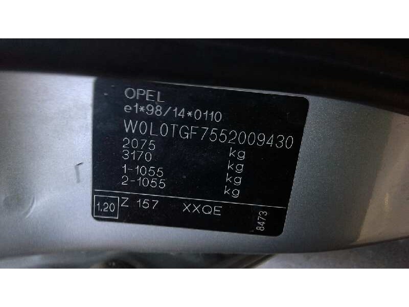 opel zafira a del año 2005