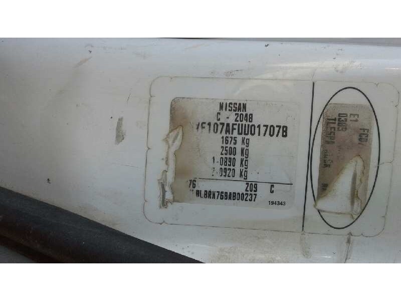 nissan kubistar (x76) del año 2005