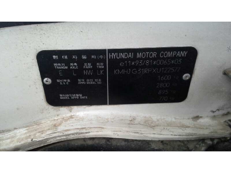 hyundai coupe (rd) del año 1999