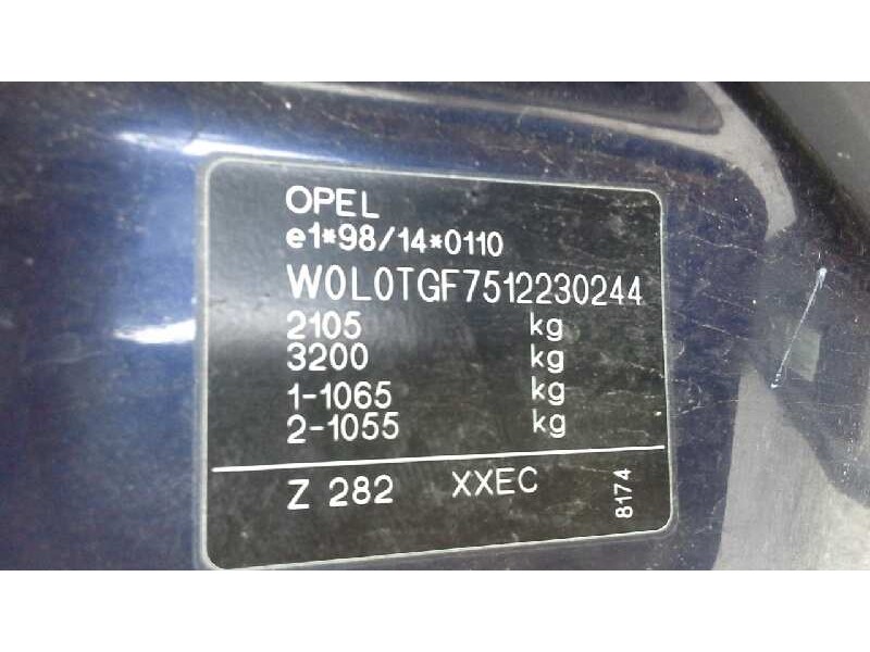 opel zafira a del año 2001