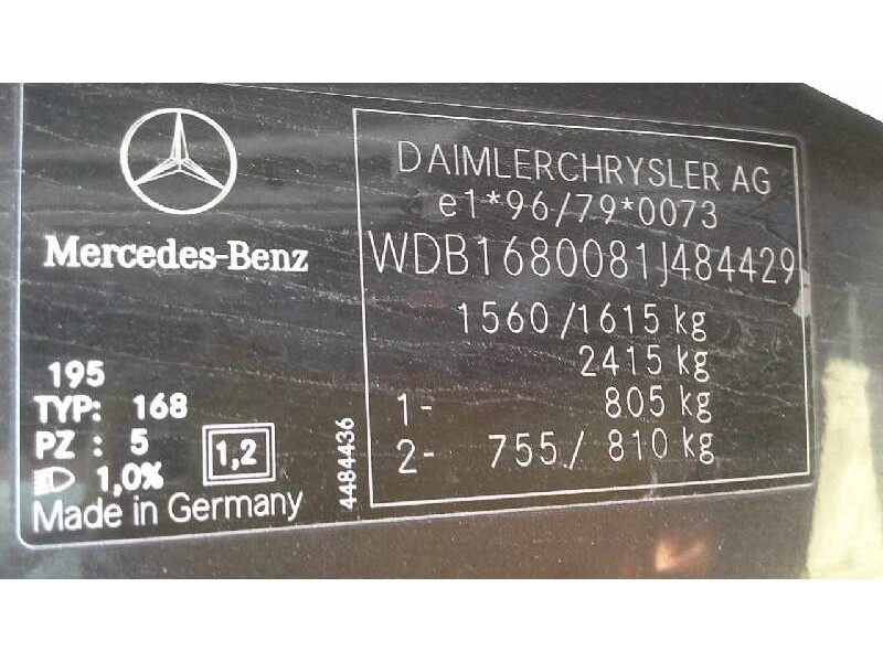 mercedes-benz clase a (w168) del año 2001