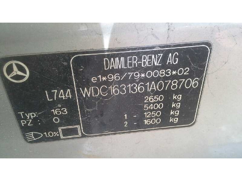 mercedes-benz clase m (w163) del año 1998