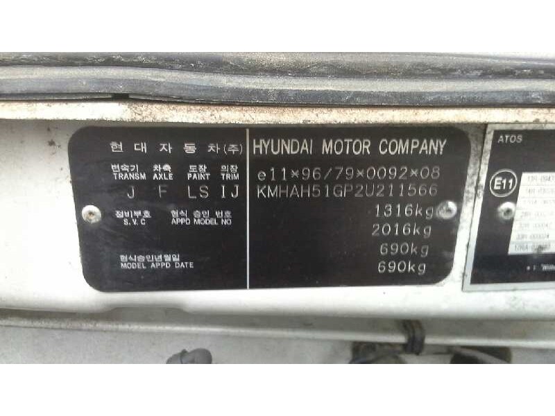 hyundai atos prime (mx) del año 2001