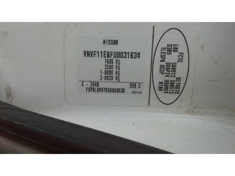 nissan kubistar (x76) del año 2008