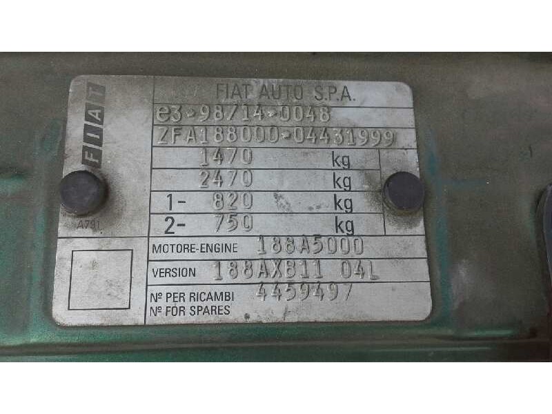 fiat punto berlina (188) del año 2002