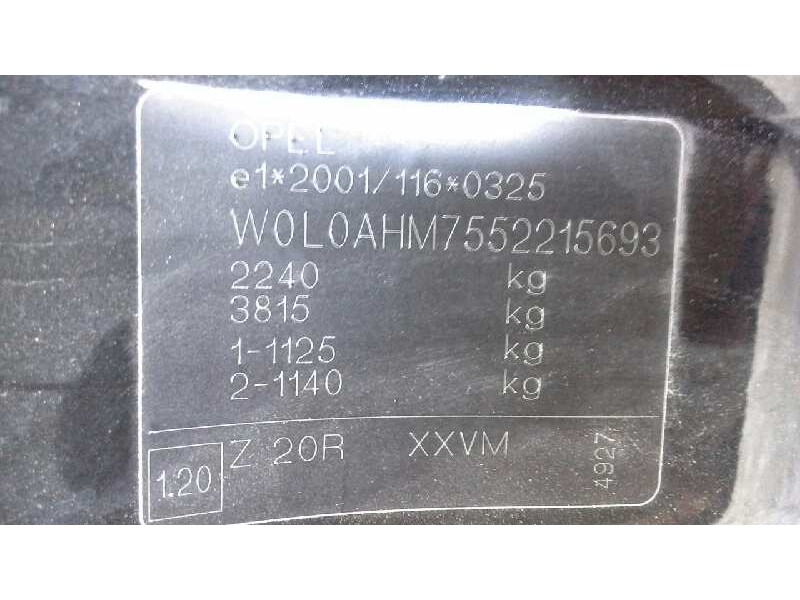 opel zafira b del año 2005