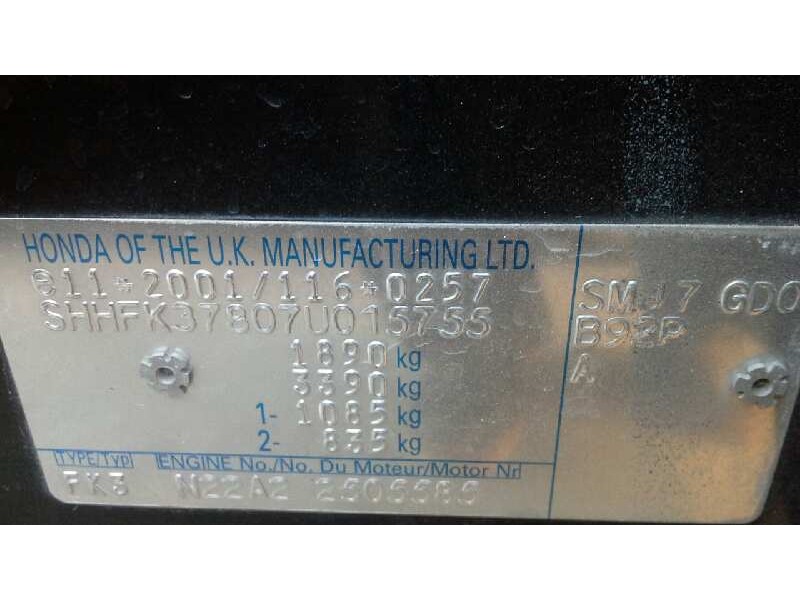 honda civic berlina (fn) del año 2007