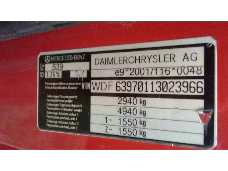 mercedes-benz vito caja cerrada 6.03  del año 2004