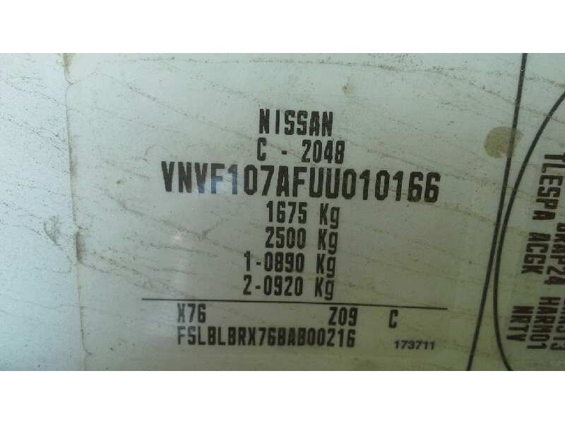 nissan kubistar (x76) del año 2004