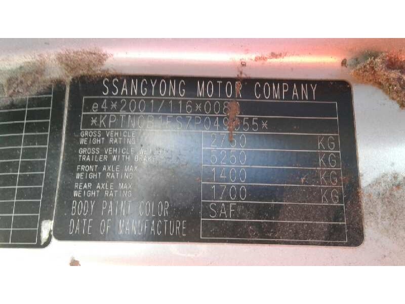 ssangyong rodius del año 2008