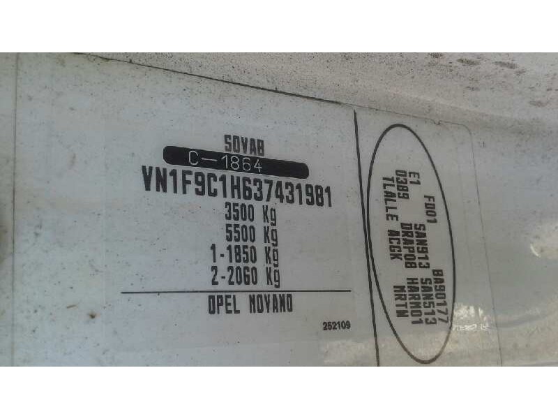 opel movano (2004 =>) del año 2007