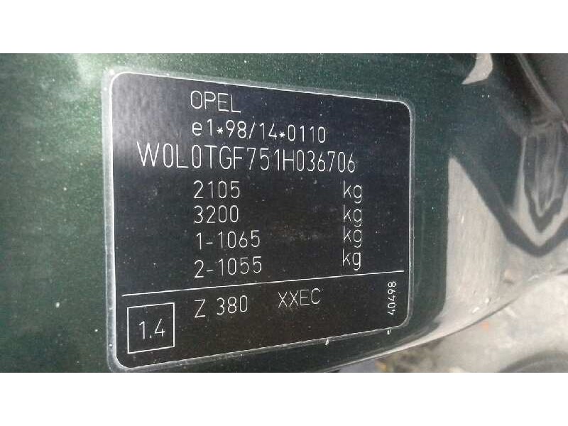 opel zafira a del año 2002