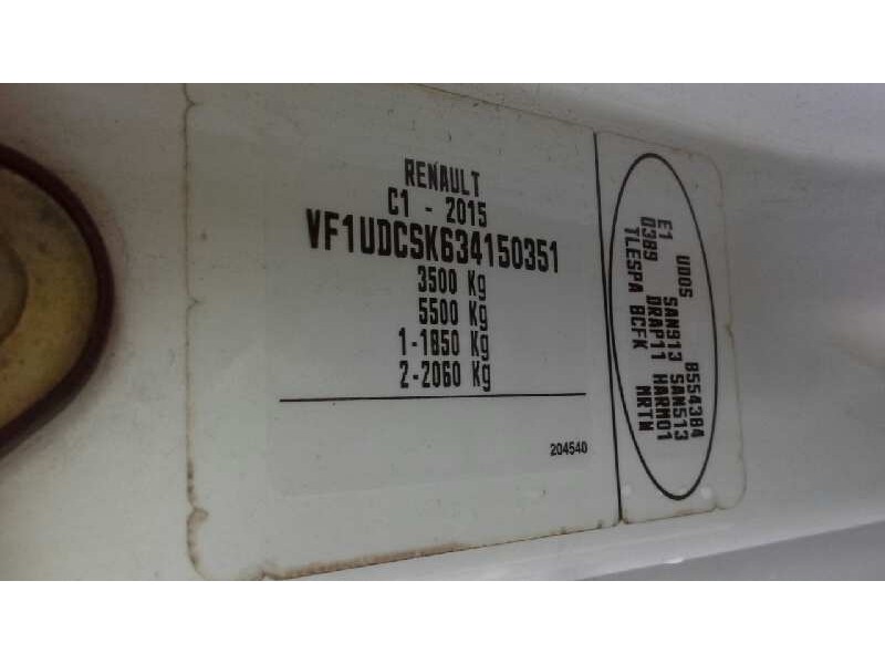 renault master ii phase 2 caja cerrada del año 2005