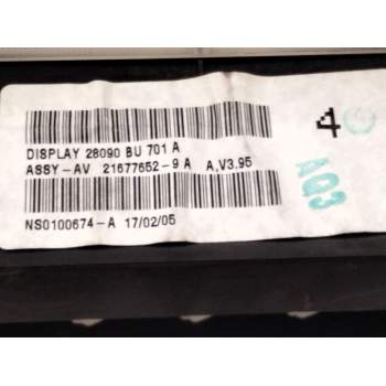 Recambio de pantalla multifuncion para nissan almera ii hatchback (n16) 2.2 dci referencia OEM IAM 28090BU701  