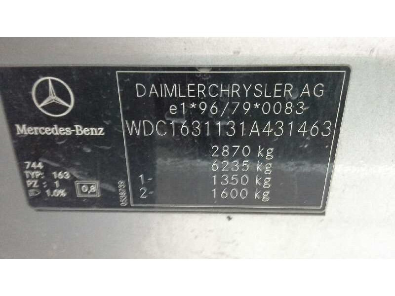 mercedes-benz clase m (w163) del año 2003