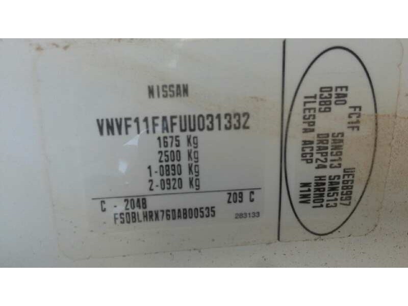 nissan kubistar (x76) del año 2008