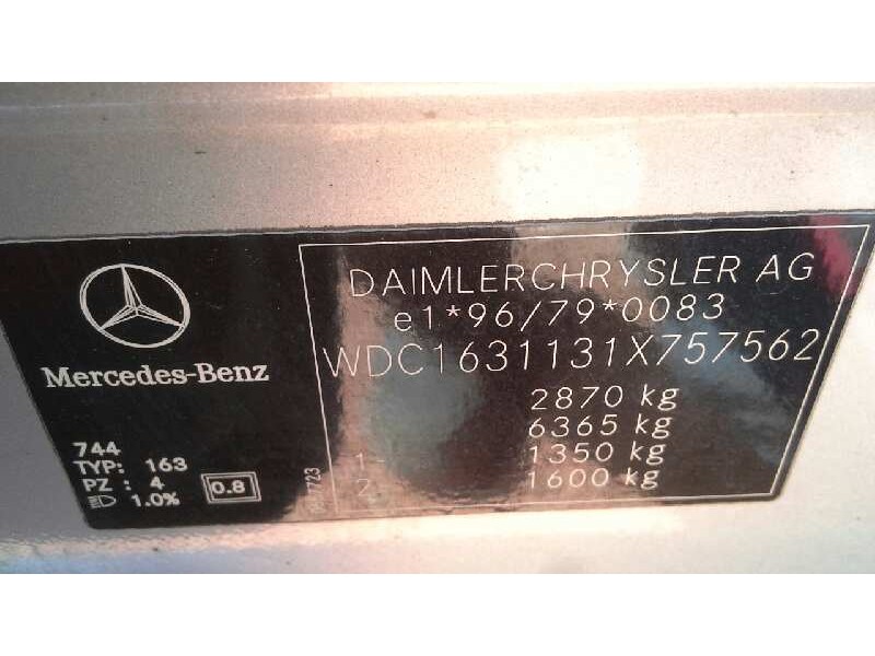mercedes-benz clase m (w163) del año 2001