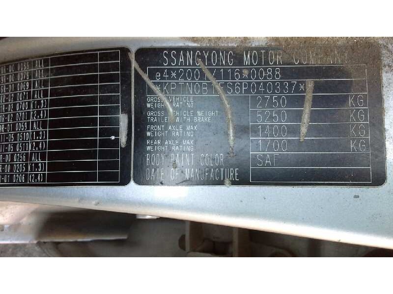 ssangyong rodius del año 2007