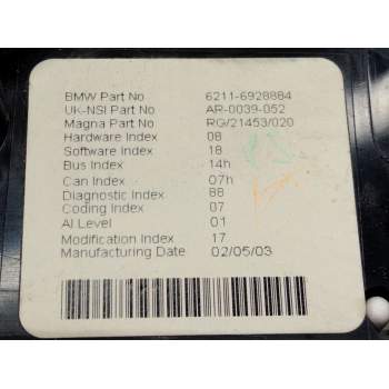 Recambio de cuadro instrumentos para mini mini (r50,r53) cooper s referencia OEM IAM 6928884  