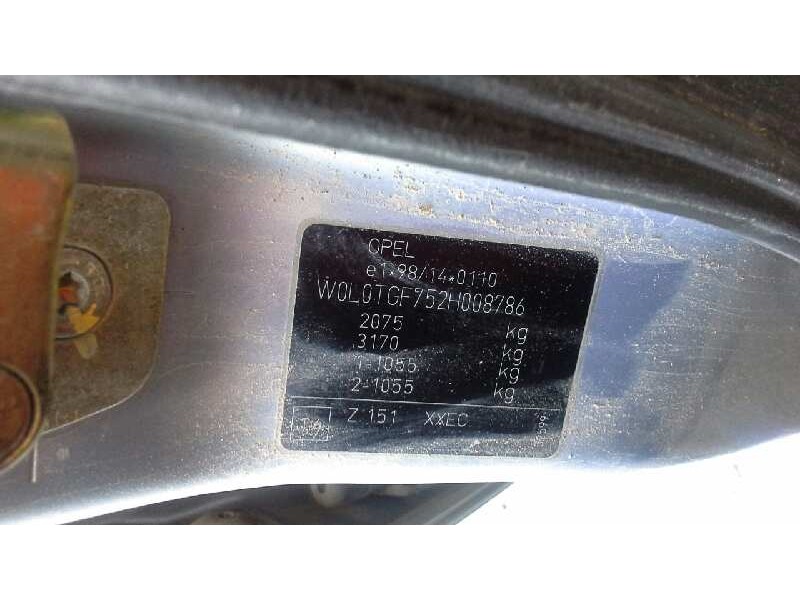 opel zafira a del año 2002