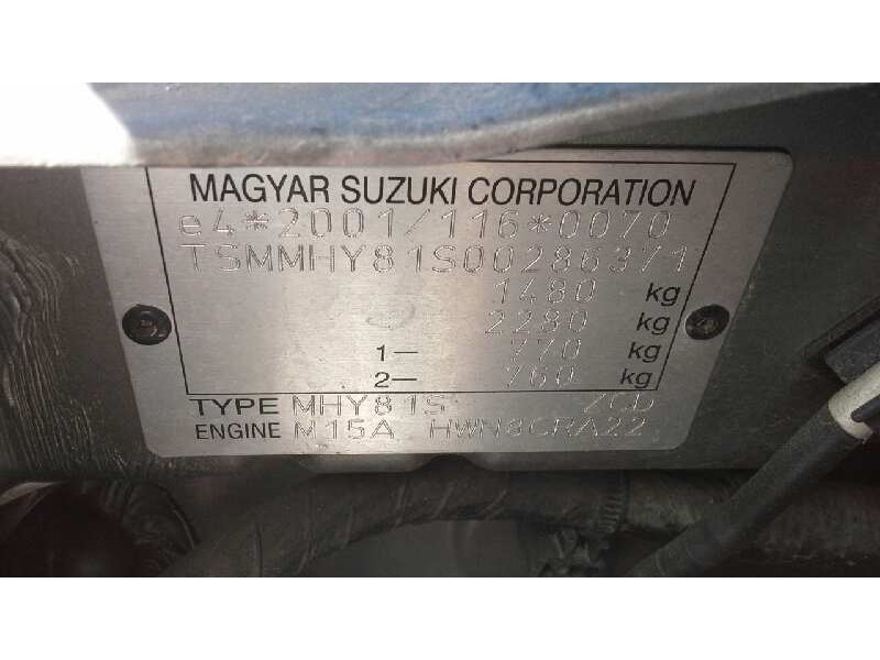 suzuki ignis rm (mh) del año 2007