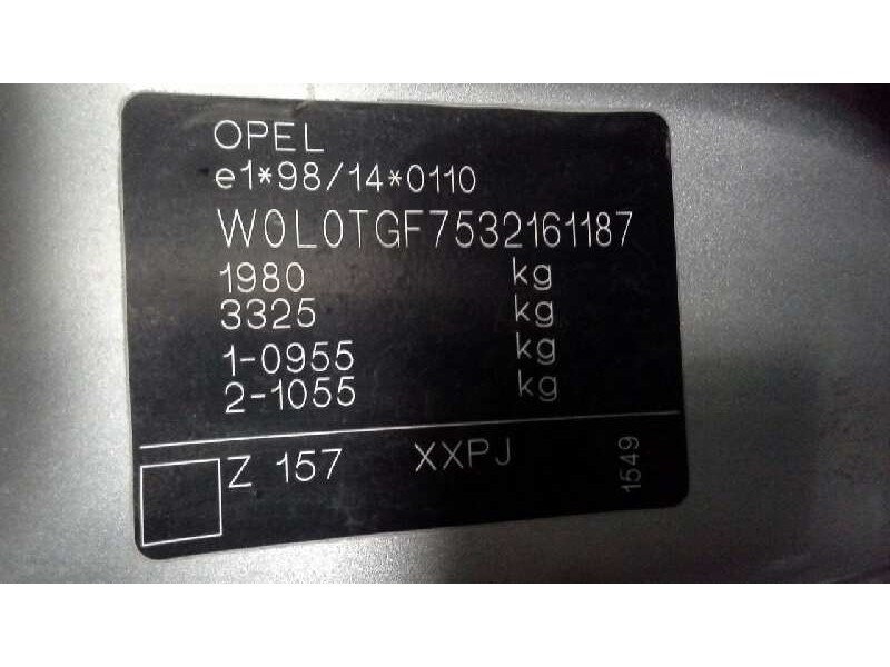 opel zafira a del año 2003