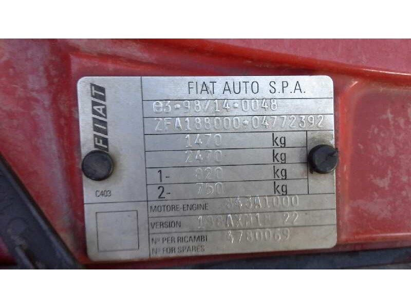 fiat punto berlina (188) del año 2003