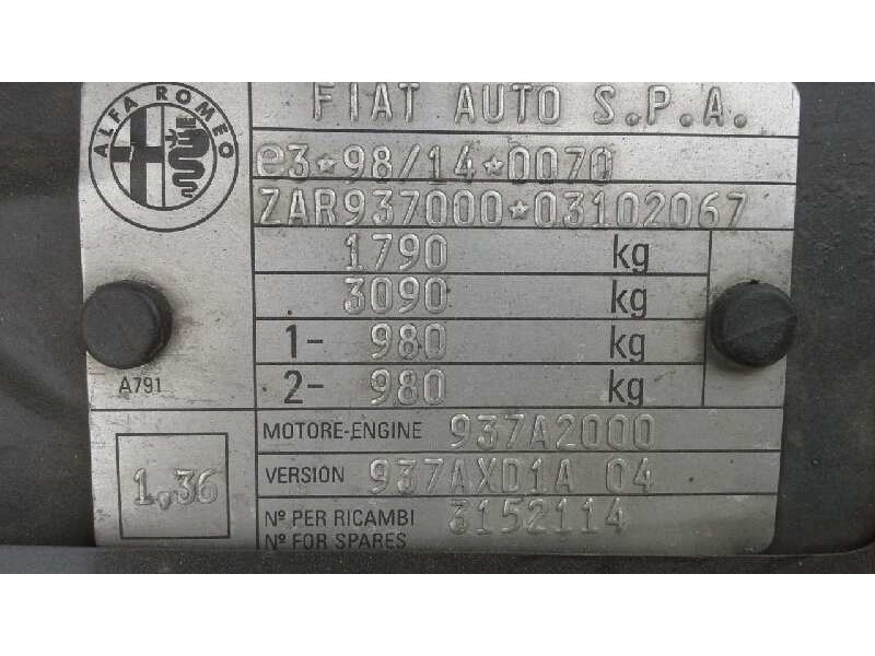 alfa romeo 147 (190) del año 2002