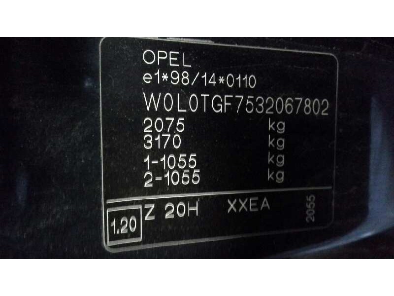 opel zafira a del año 2002