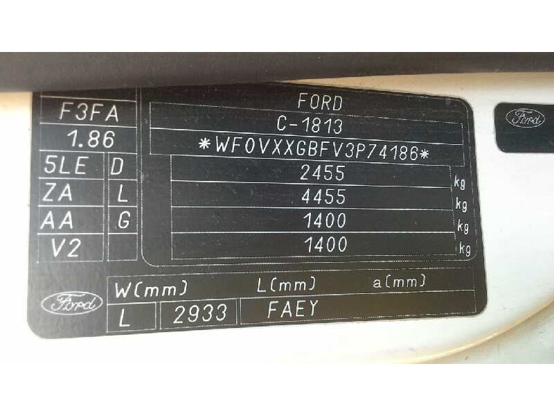 ford transit caja cerrada, corta (fy) (2000 =>) del año 2004