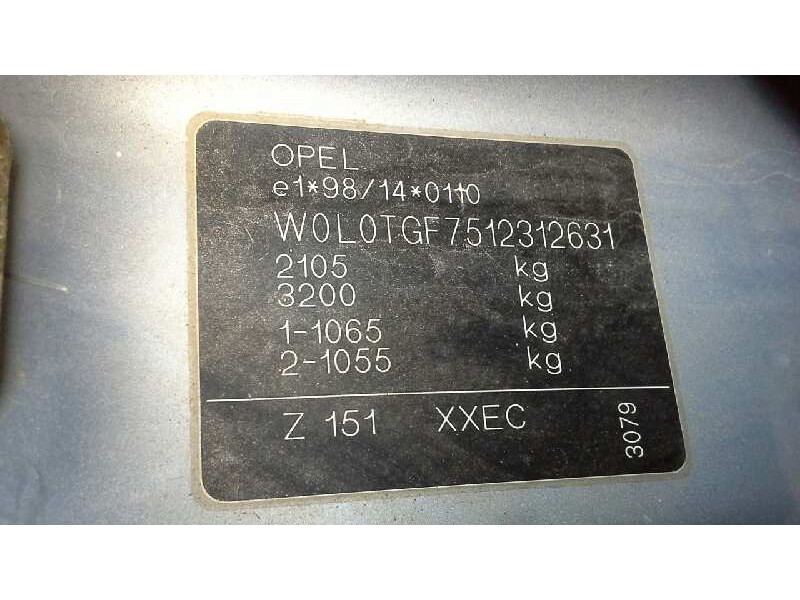 opel zafira a del año 2001