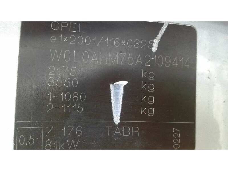 opel zafira b del año 2011