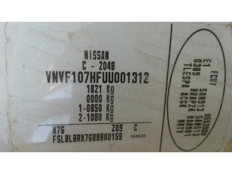 nissan kubistar (x76) del año 2003