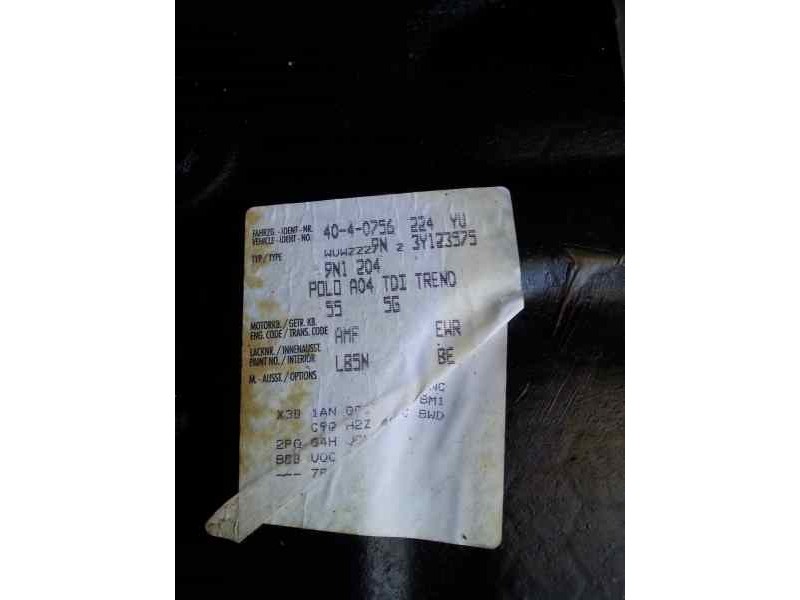 volkswagen polo (9n1) del año 2002