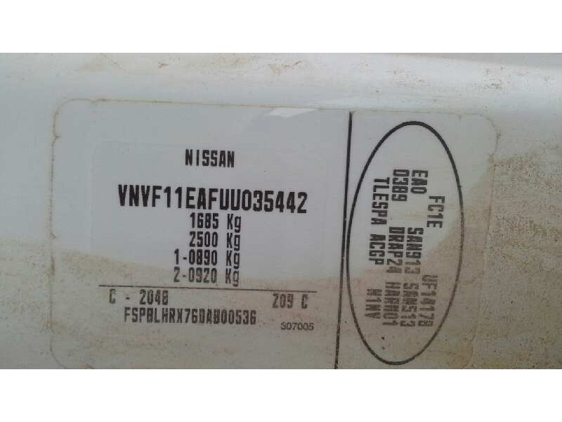 nissan kubistar (x76) del año 2009