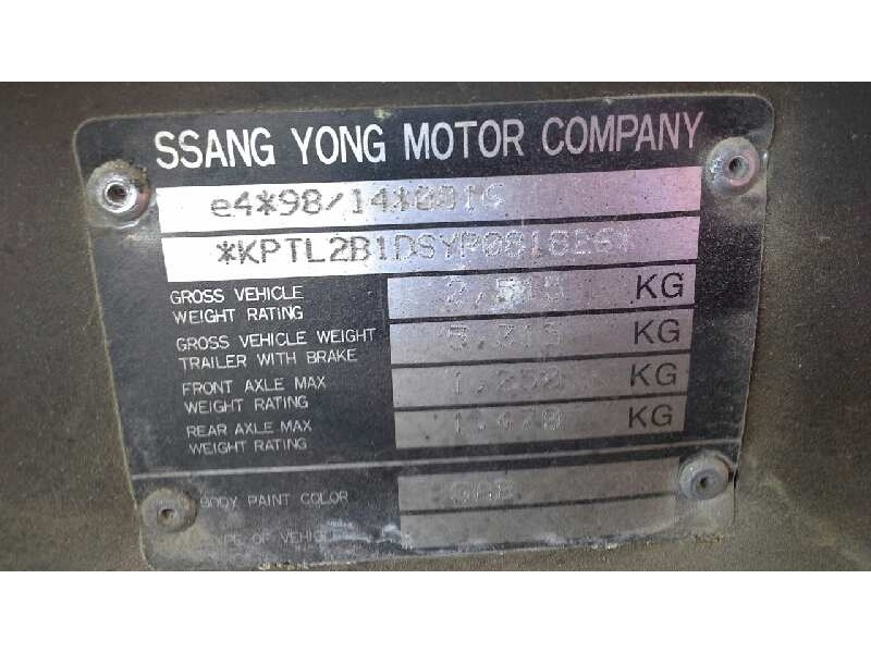 ssangyong korando del año 2002