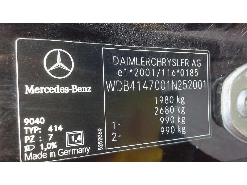 mercedes-benz vaneo (w414) furgoneta compacta del año 2005