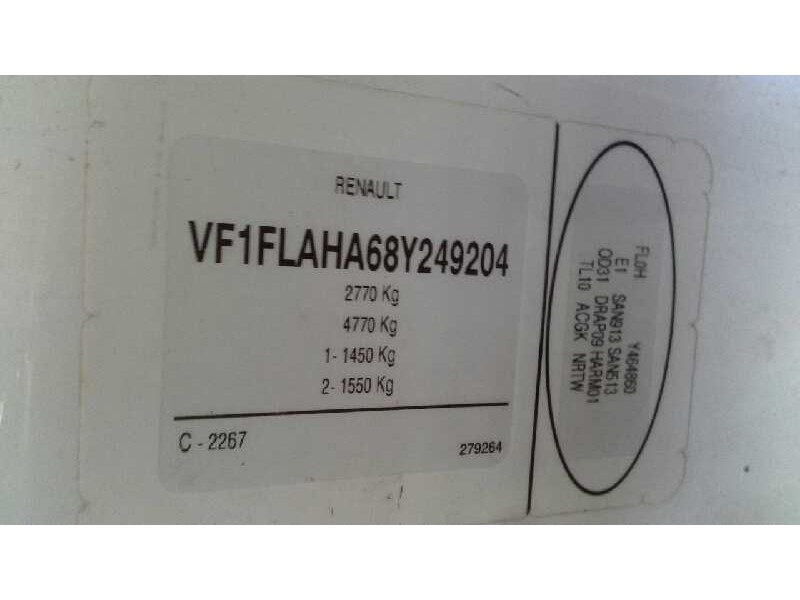 renault trafic caja cerrada (ab 4.01) del año 2007